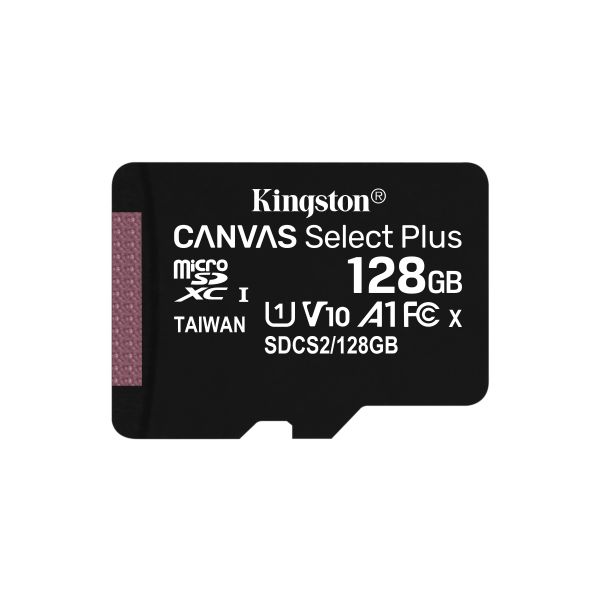Kingston 128GB MicroSDXC Canvas Select Plus Class10 UHS-I   Adapter - SDCS2/128GB