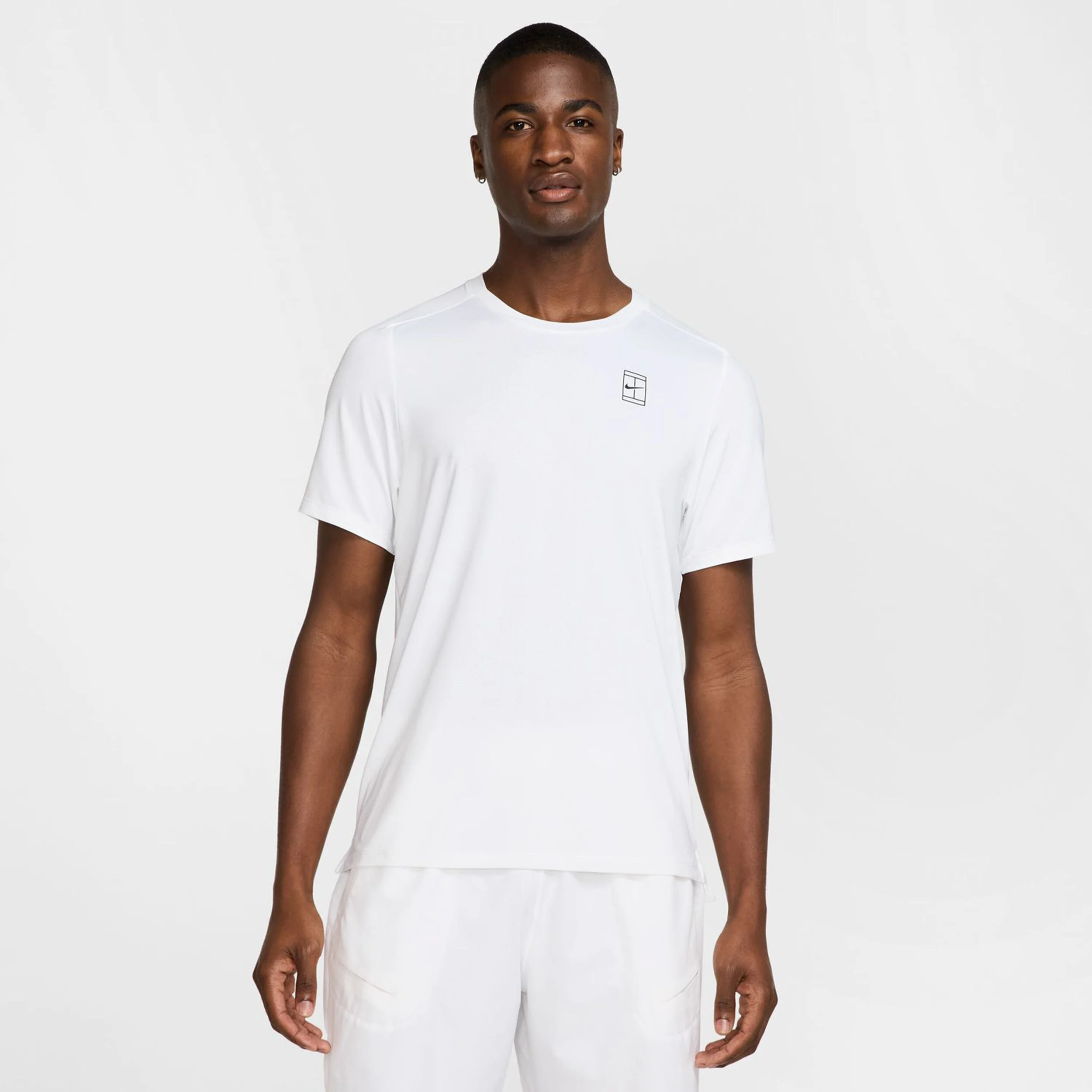 Nike Court Dri-Fit Advantage T-shirt Hommes - Blanc , Noir