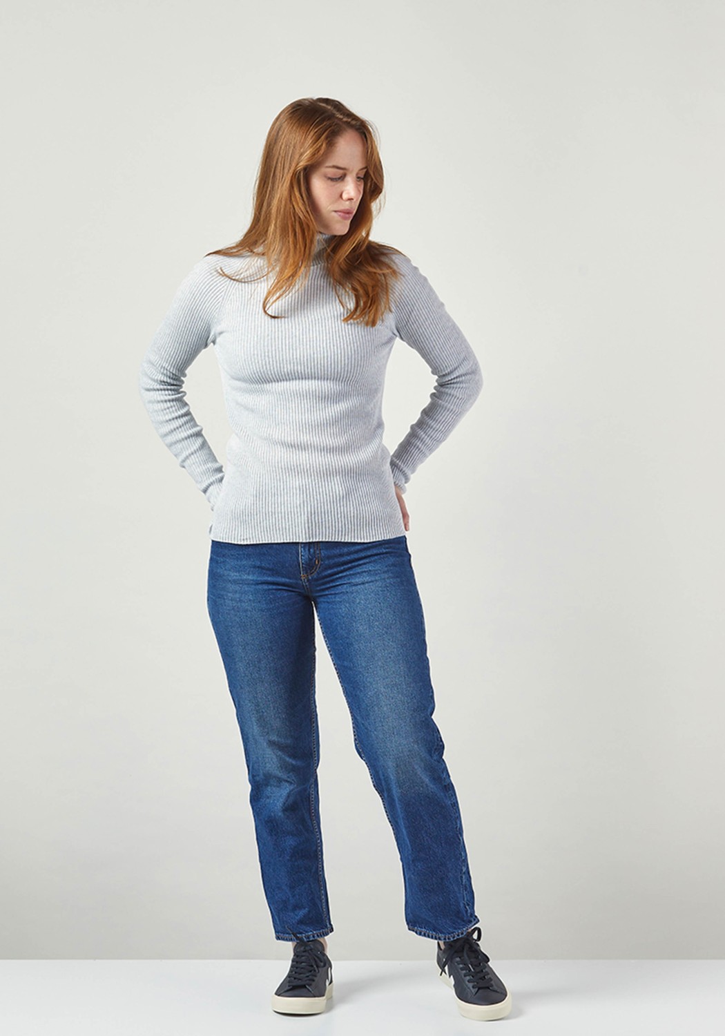 WE ARE ZRCL Damen-Rollkragenpullover Turtleneck Swiss Edition Silver Shine
