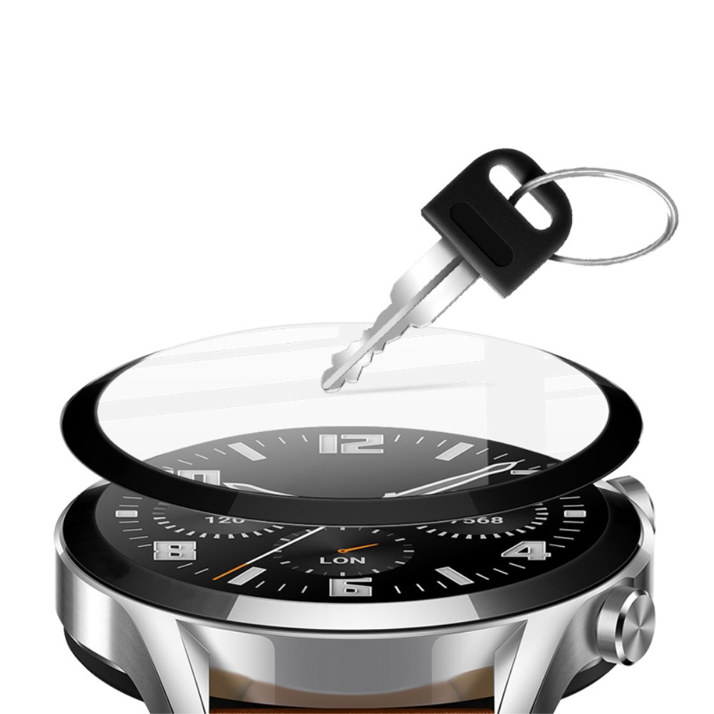 Samsung Galaxy Watch 7 / 6 (44mm) Vollbild Display Schutzfolie mit Rahmen - Schwarz