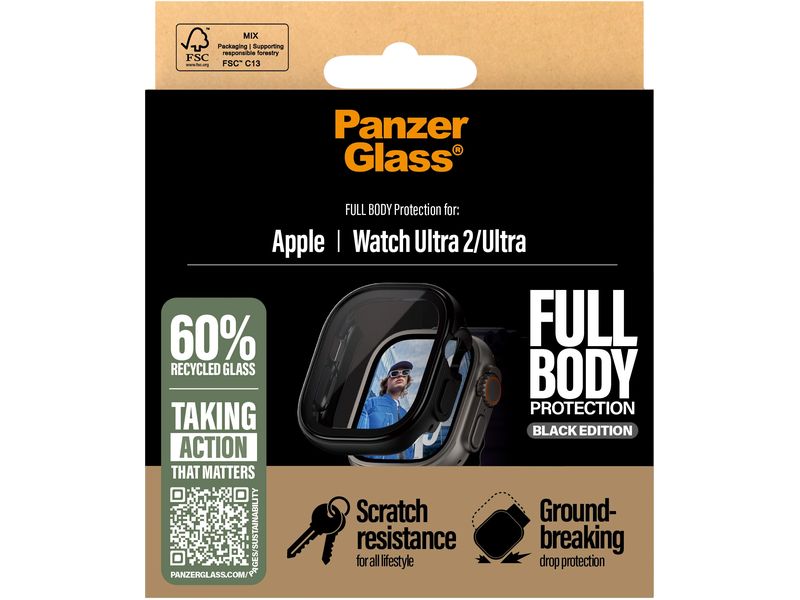 Panzerglass Full Body Protection Apple Watch Ultra 2 Schwar Full-Body-Displayschutz für die Apple Watch Ultra 2