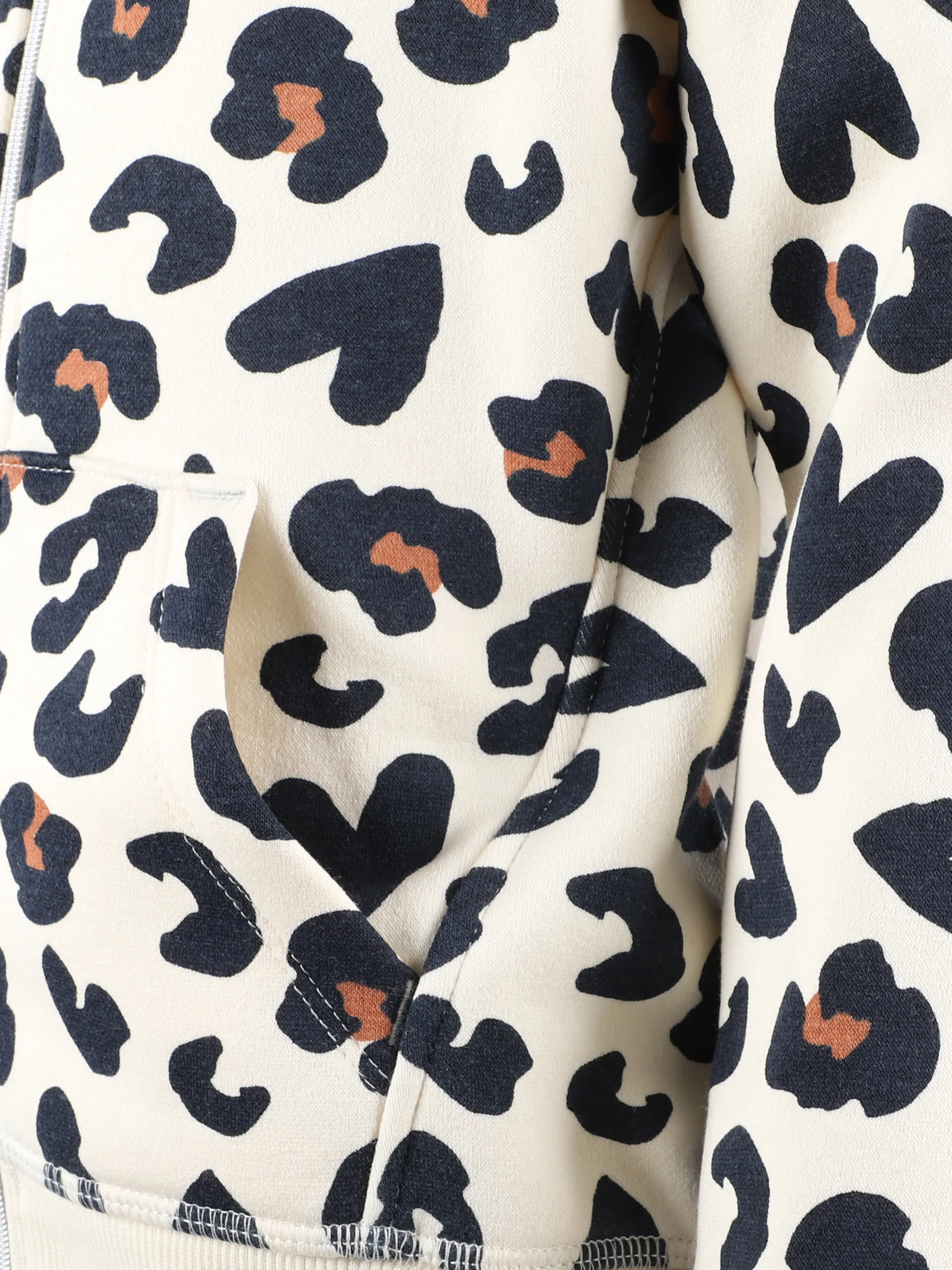 Kinder Sweathoodie mit Leoprint