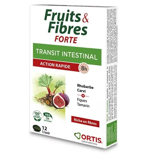Fruits&Fibres REGULAR -  Transit intestinal Ortis - 12 Comprimés