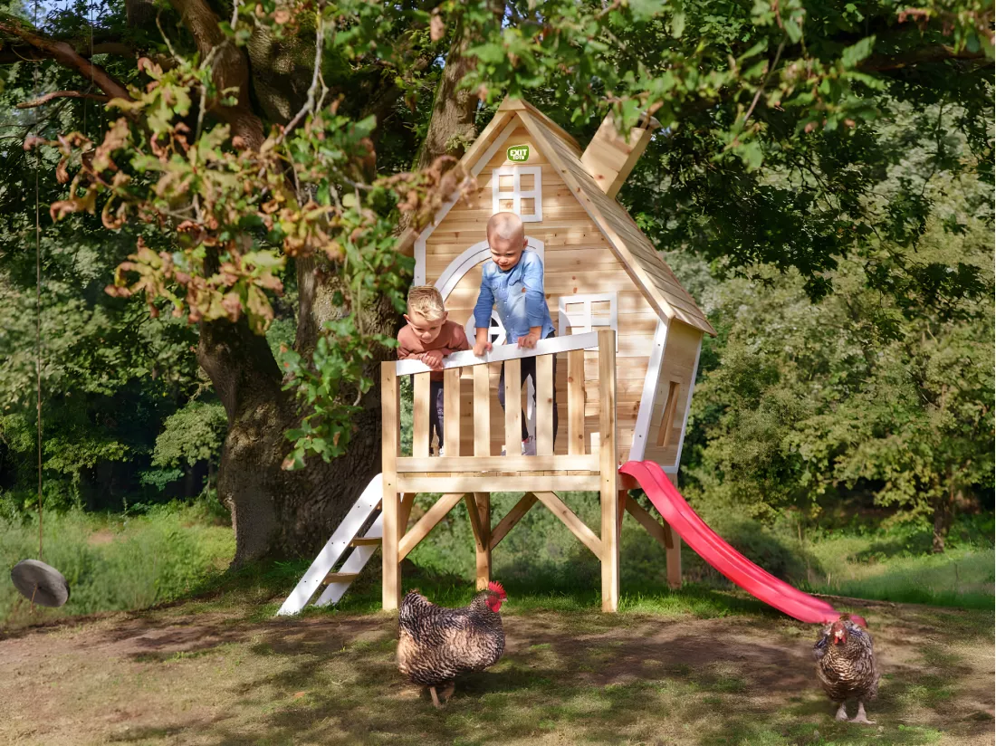 Maisonnette en bois pour enfants Fantasia 300 Naturel - Exit Toys