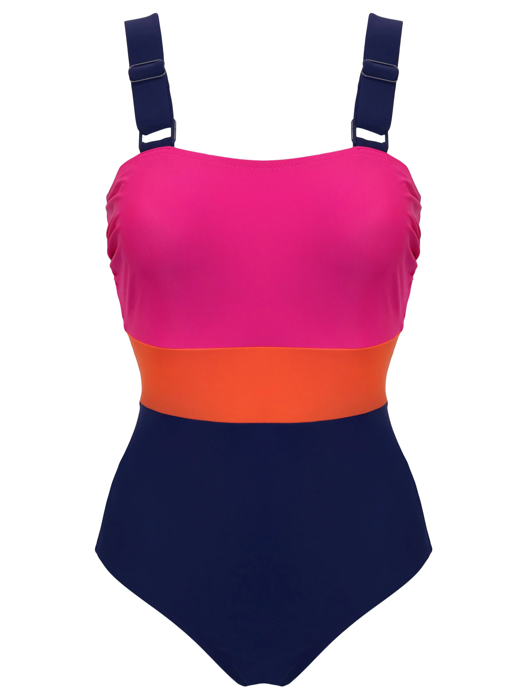 Blauw - Pour Moi Palm Springs corrigerend badpak met kleurvlakken