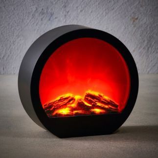 Luca Lighting - Led Haard - 24.5 x 23 cm - Batterijen - Timer - Binnen