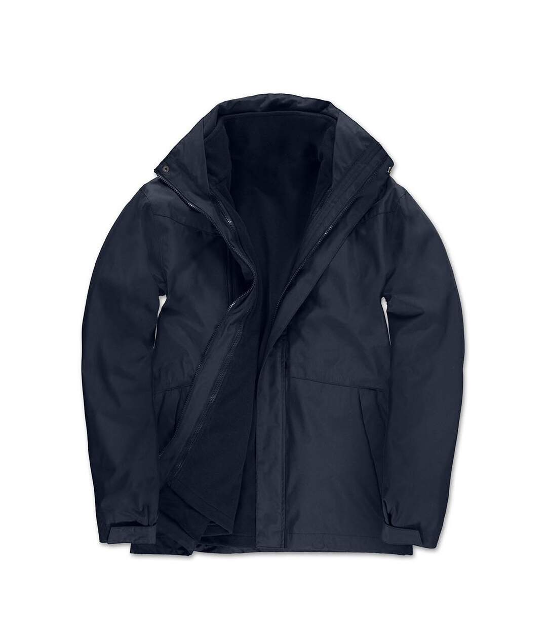 B&C - Veste parka 3 en 1 - Homme (Bleu marine) - UTRW4836