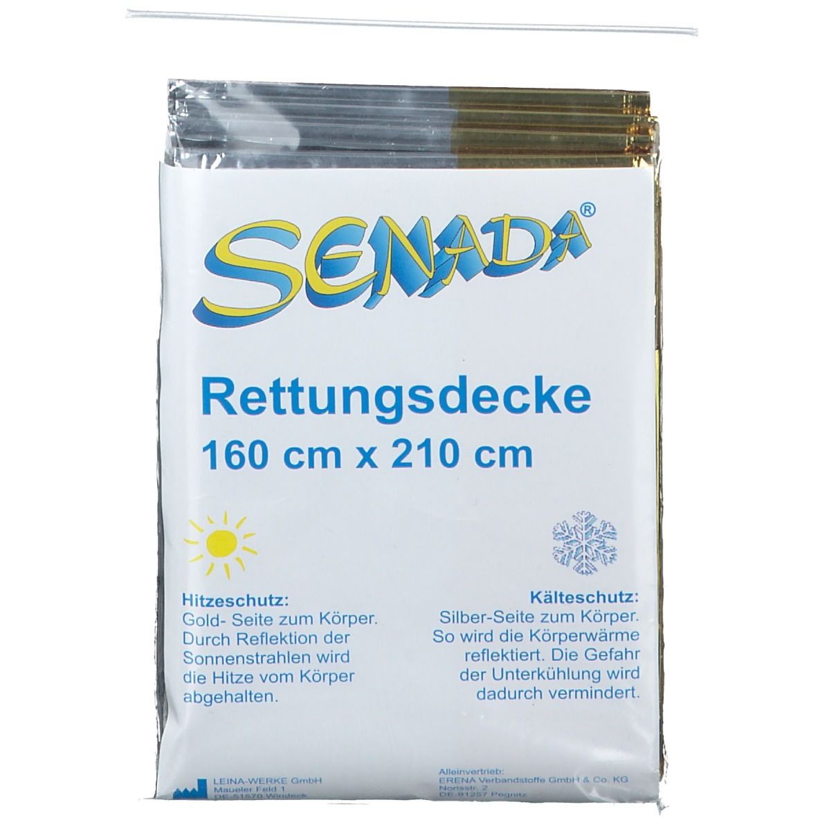 Senada Rettungsdecke 210 x 160 cm