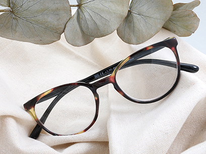 Nachhaltige Lesehilfe Lese Brille Dioptrie  2.00 Eco Kollektion mit Brillenetui Glanz - Schwarz / Tortoise