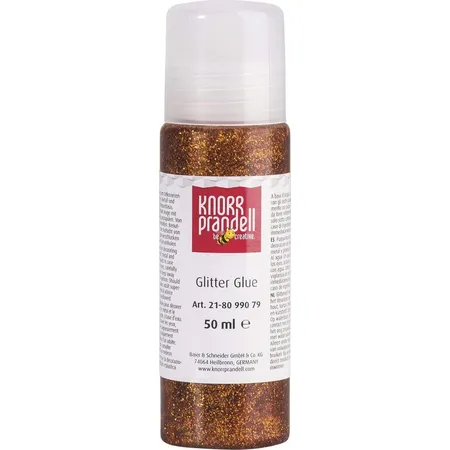 Knorr Prandell Glitterfarbe Glitter Glue kupferfarben, 50ml