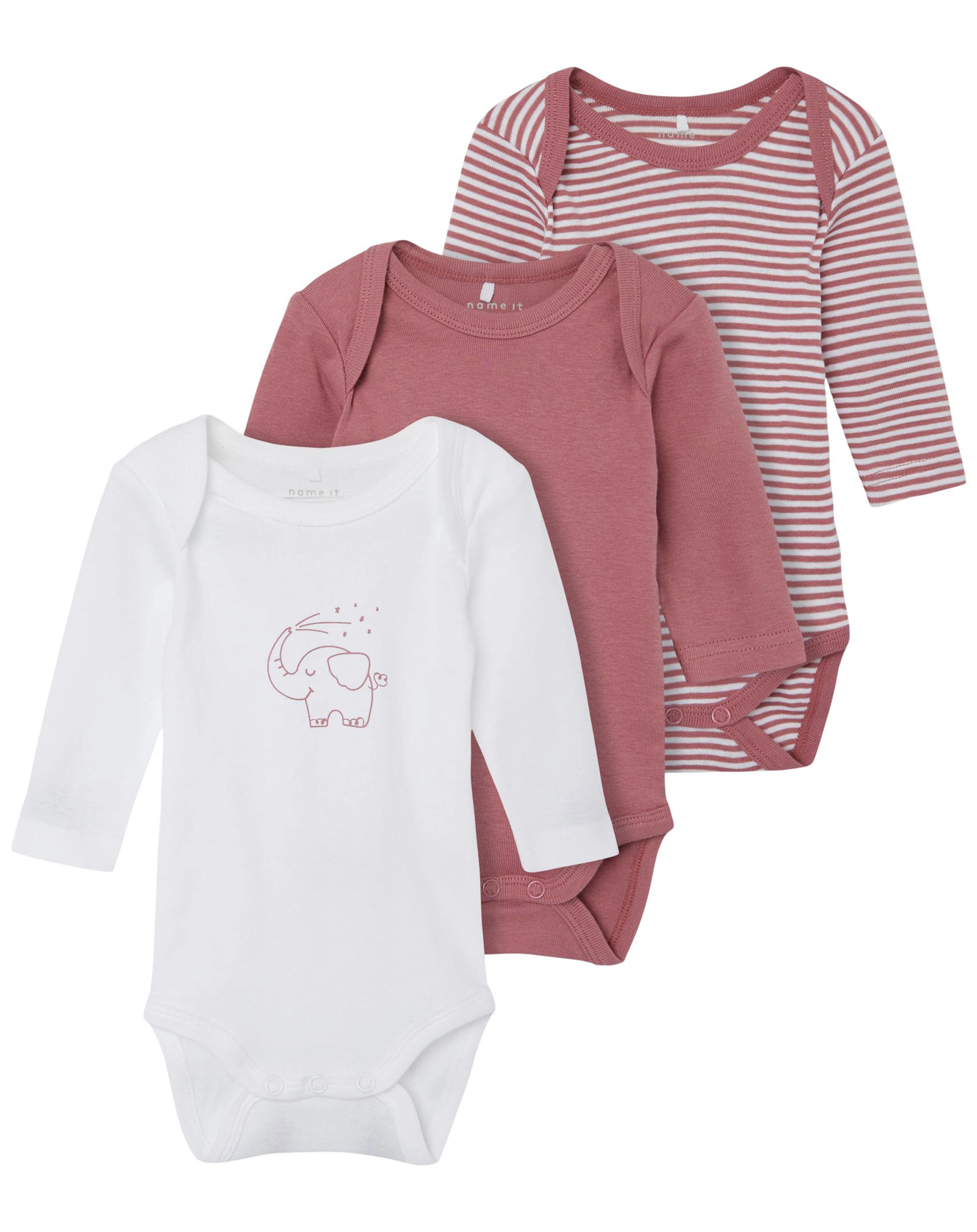 Langarmbody NBNBODY 3er-Pack in mesa rose