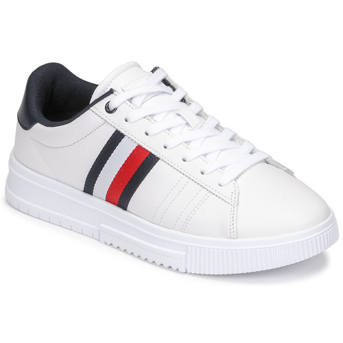 Tommy Hilfiger - SUPERCUP LEATHER Blanco / Marino / Rojo
