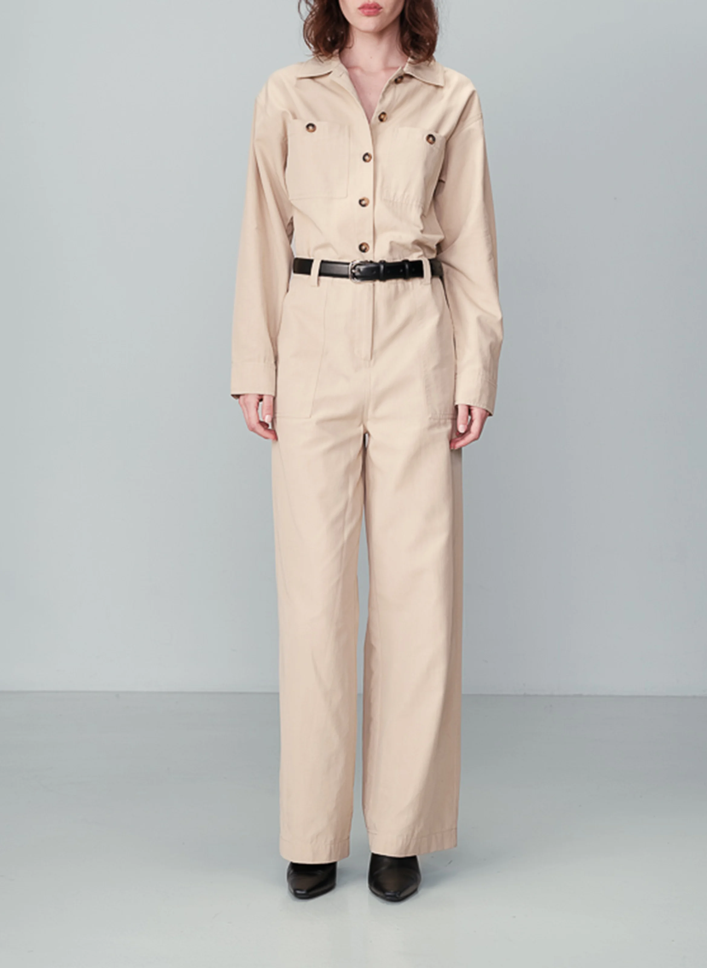 NORD - Combinaison pantalon en coton mélangé | Beige