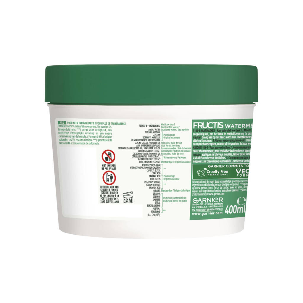 Fructis Hair Food Watermelon haarmasker - 400 ml - Futloos haar
