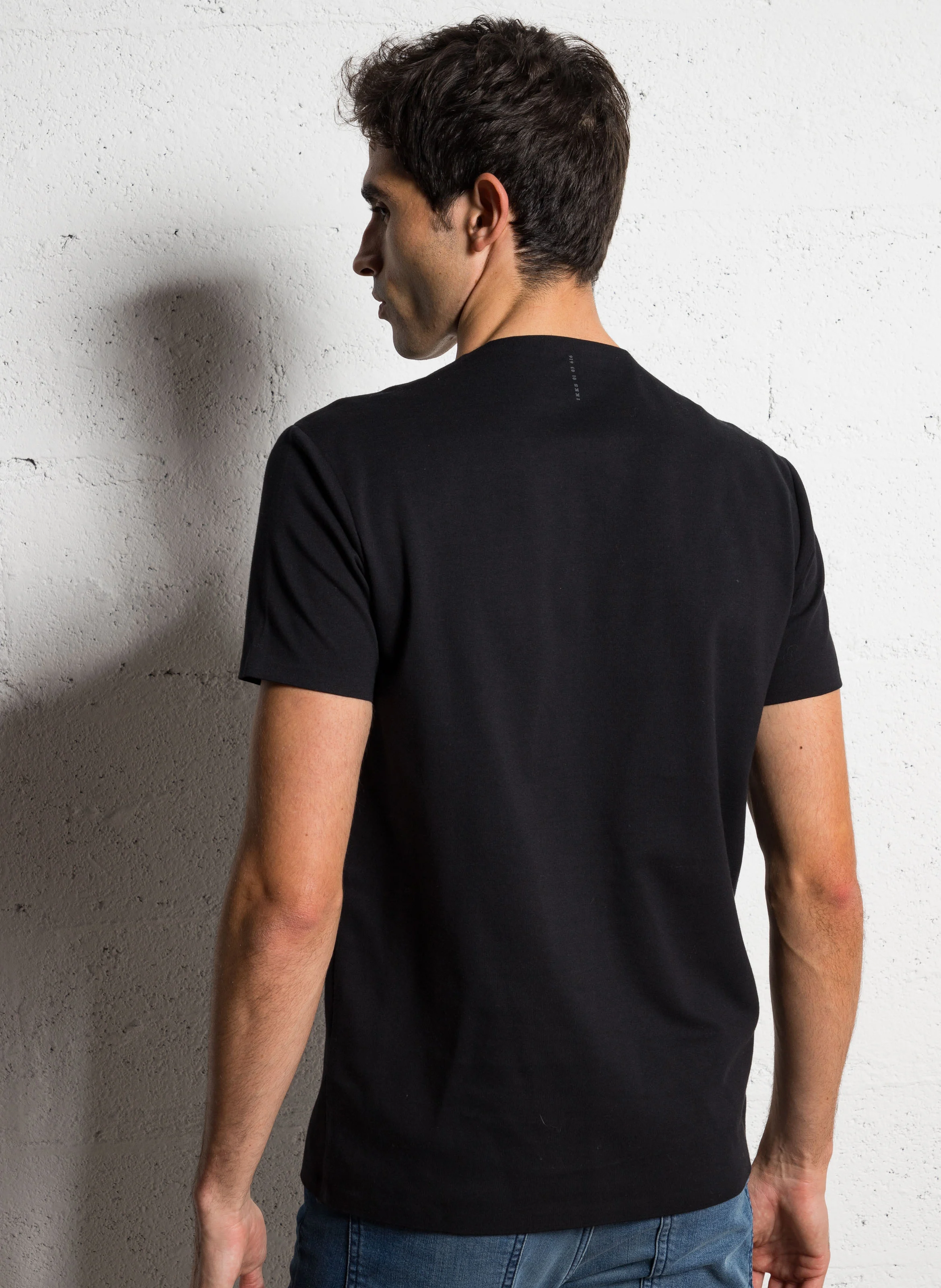 Tee-shirt en coton mélangé | Noir
