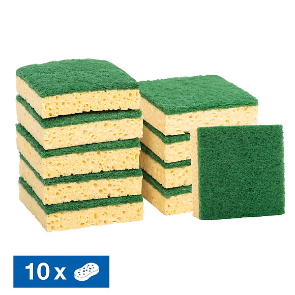 Tamponges traditionnelles 7 x 7 x 2 cm, lot de 10