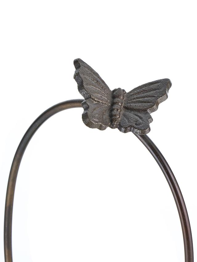 Metall-Ring mit Schmetterling und LED-Licht