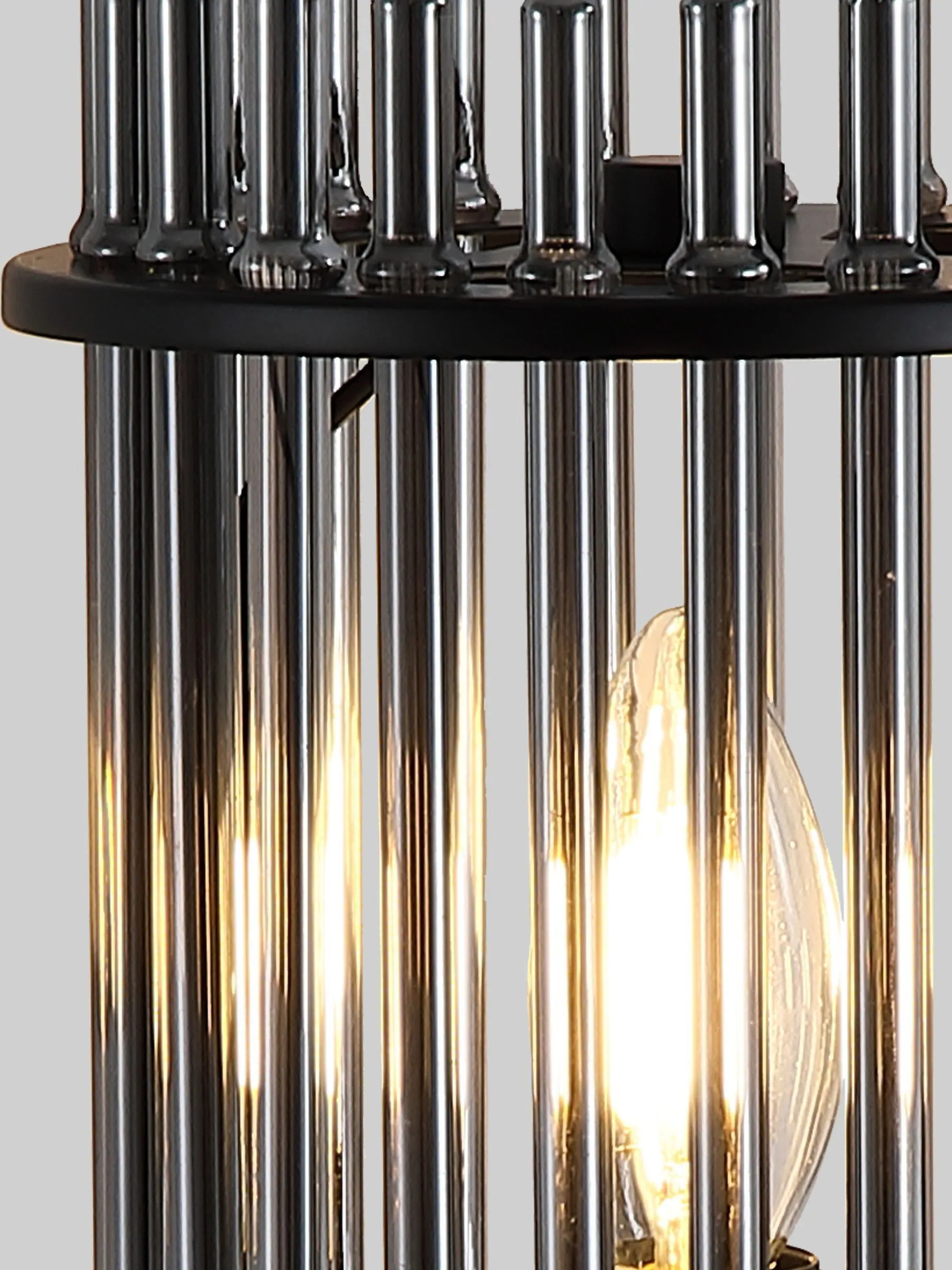 Searchlight 1 Light Glass Rod Table Lamp