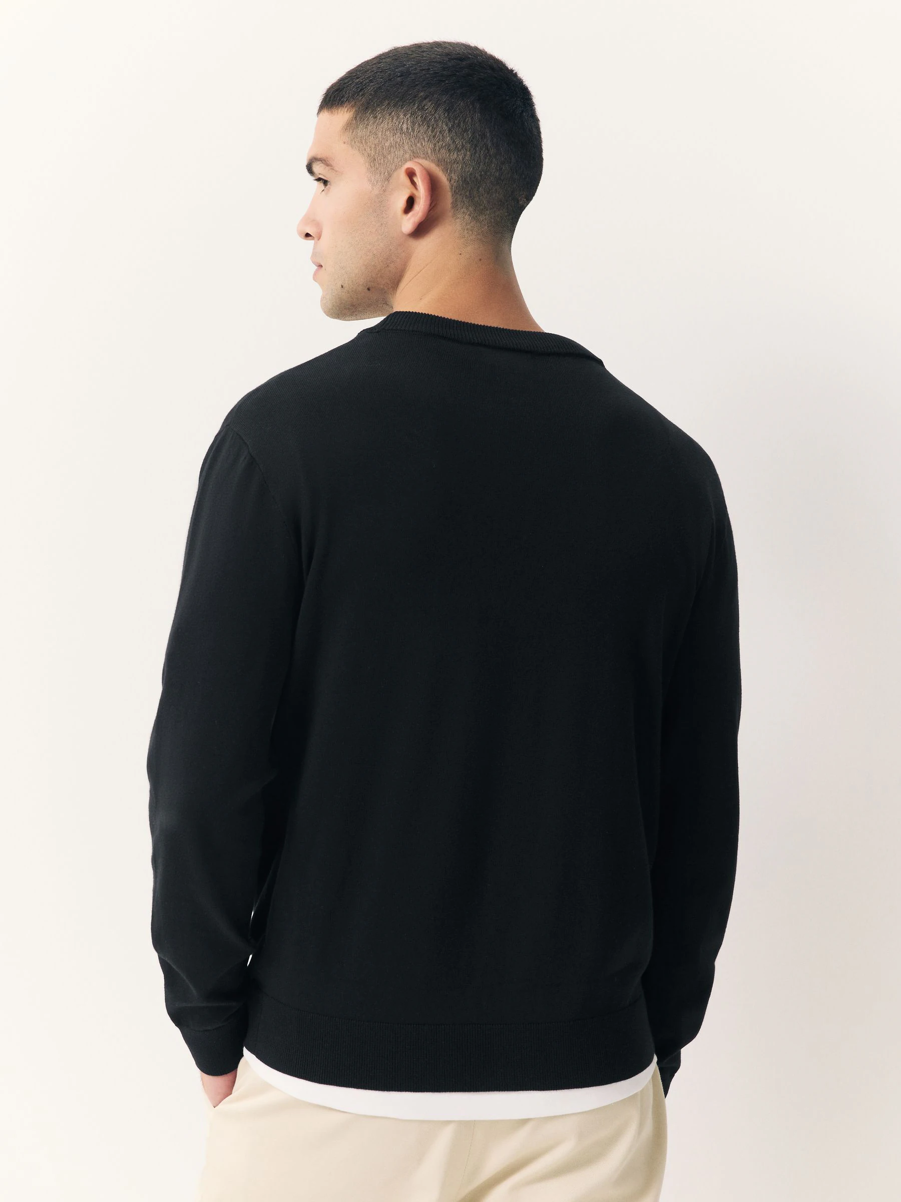 Zwart - Regular-fit vest met hoog katoengehalte