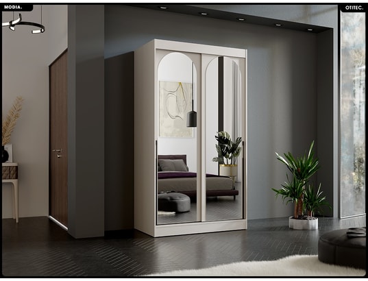 OTITEC - Armoire coulissante - l.120 x h.215 x p.65 - modia - cachemi...