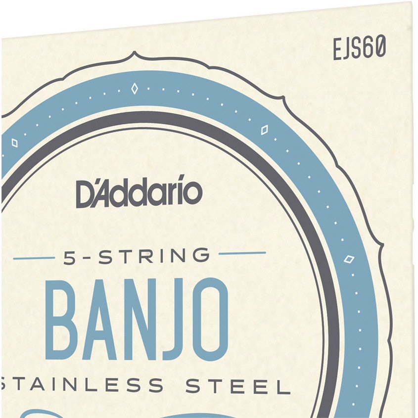 D'Addario EJS60 Stainless Steel Light 10-20 snaren voor vijfsnarige banjo