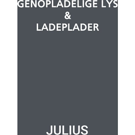 Julius genopladeligt bloklys 7,5x10 cm - hvid