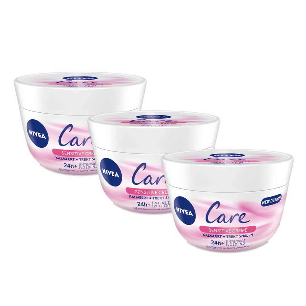 Care Sensitive bodycrème - 3x 200 ml - voordeelverpakking