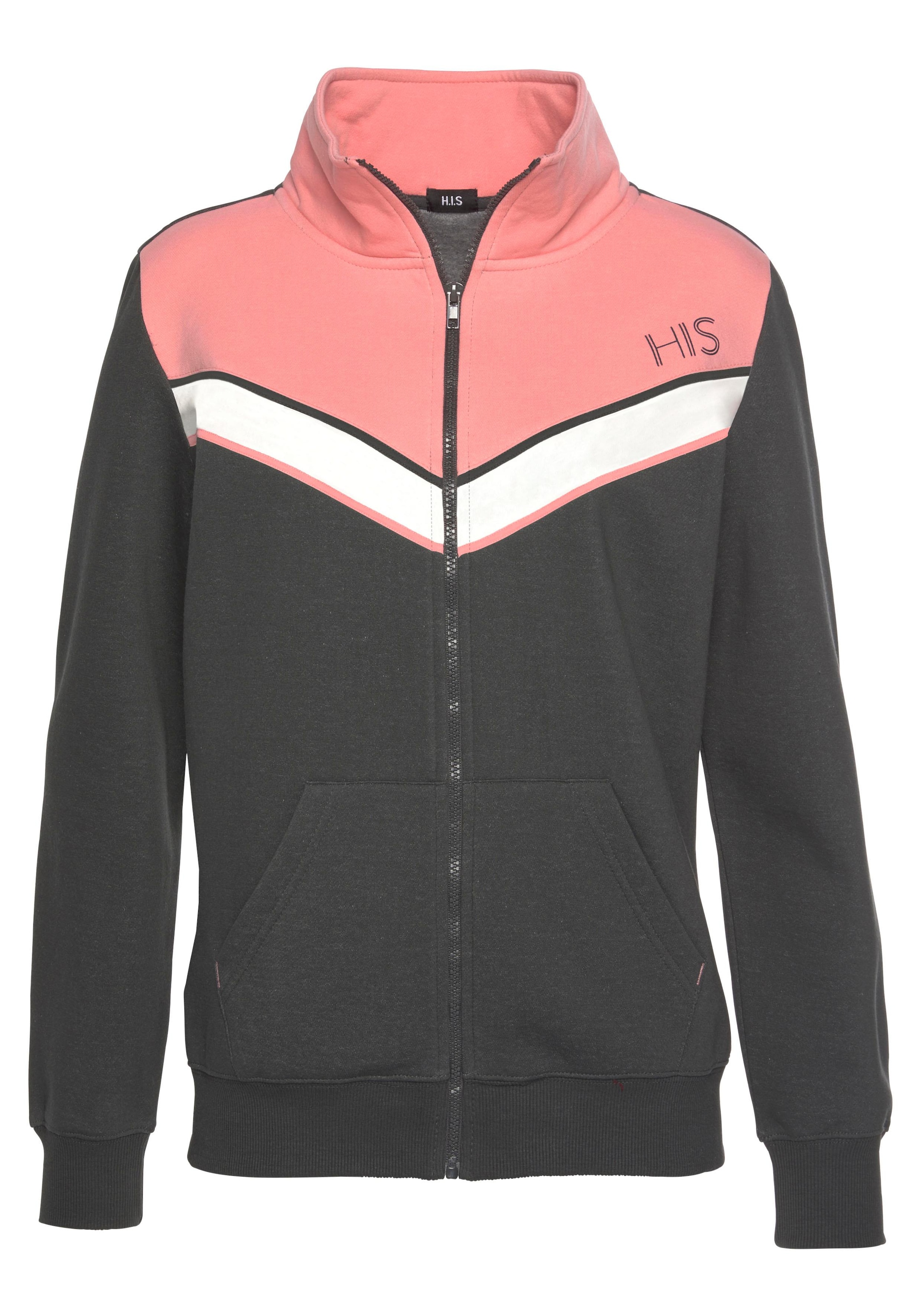 H.I.S Sweatjacke , mit Kontraststreifen, Loungewear
