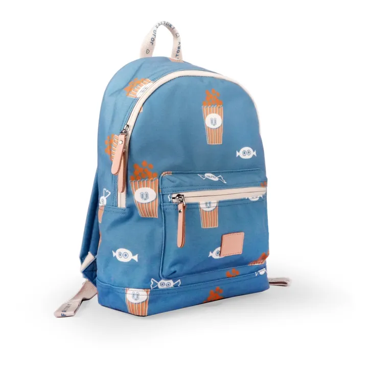 JOJO FACTORY Sac à Dos Popcorn | Bleu