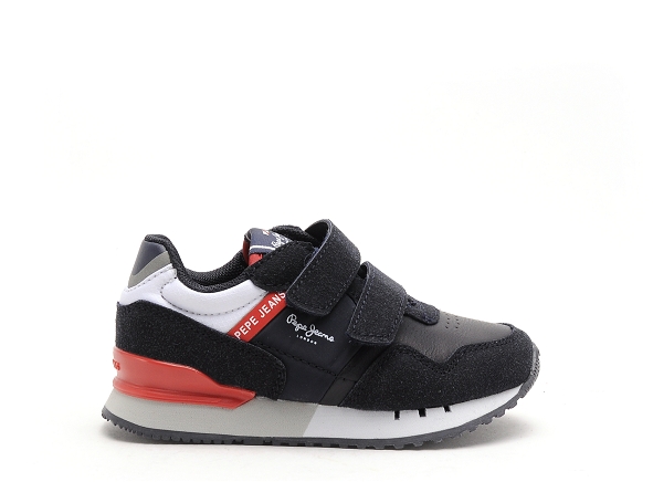 Pepe jeans basses enfant london velcro bleu