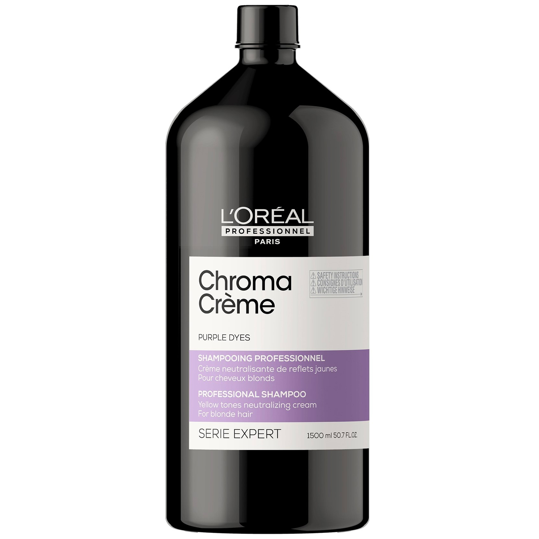 Shampoing Neutralisant Reflets Jaunes Chroma Crème L'Oral 1500 ML