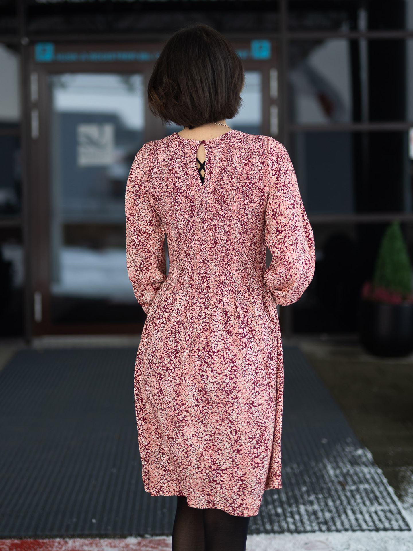 Madelina Long Sleeve Dress All Over Print