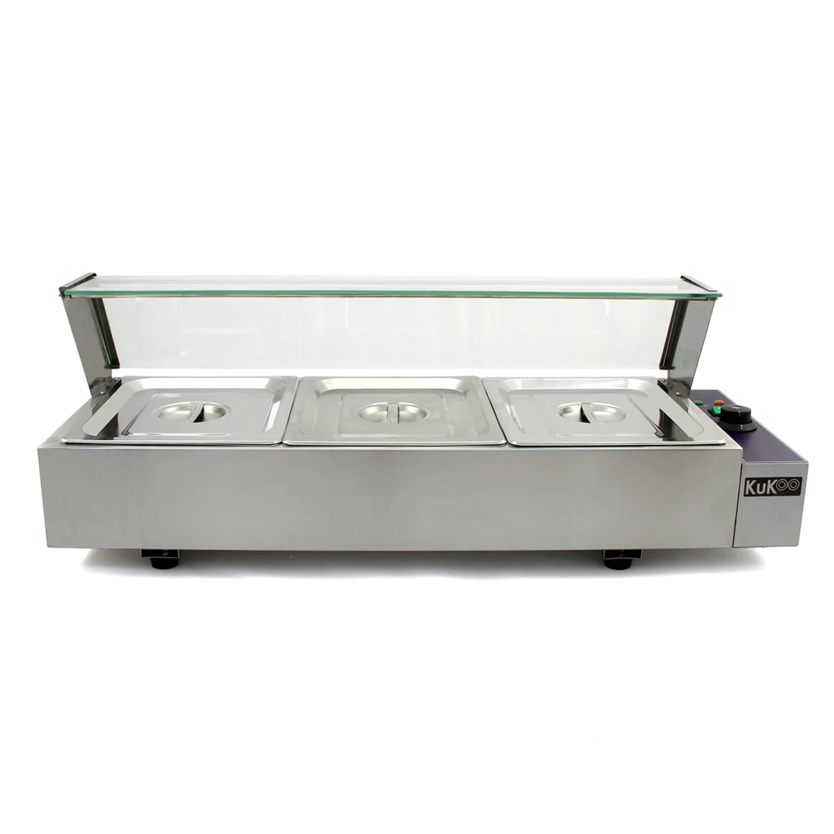 KuKoo Vitrine Bain Marie Professionnel à 3 Bacs Kukoo