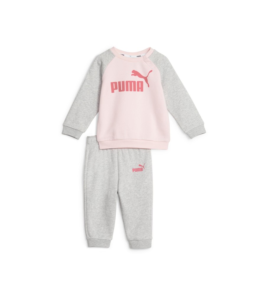 Puma Conjunto deportivo Minicats Essentials Raglan verde rosa, gris