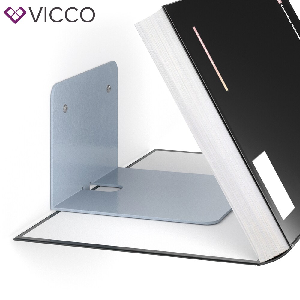VICCO Unsichtbares Bücherregal GHOST 4er Set Wandregal Regal Metall Buchregal