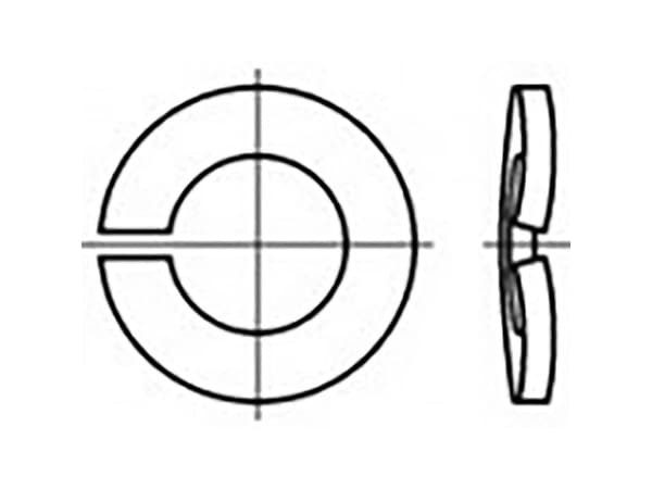 TOOLCRAFT TO-6854328 Fjederring Indvendig diameter: 8 mm DIN 128 Fjederstål verzinkt 1000 stk