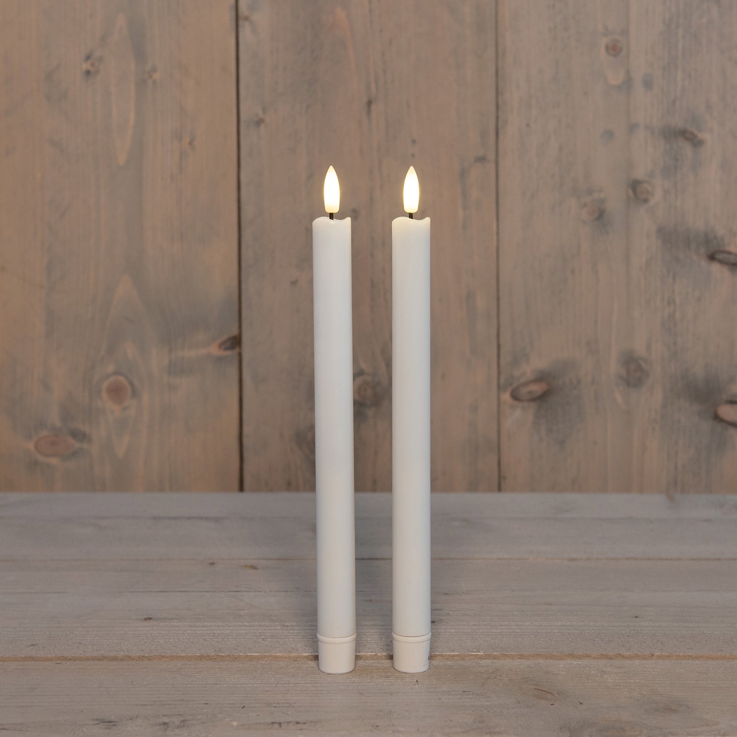 Anna's Collection LED dinerkaars Larni wit D 2,1 H 25 cm 2 stuks