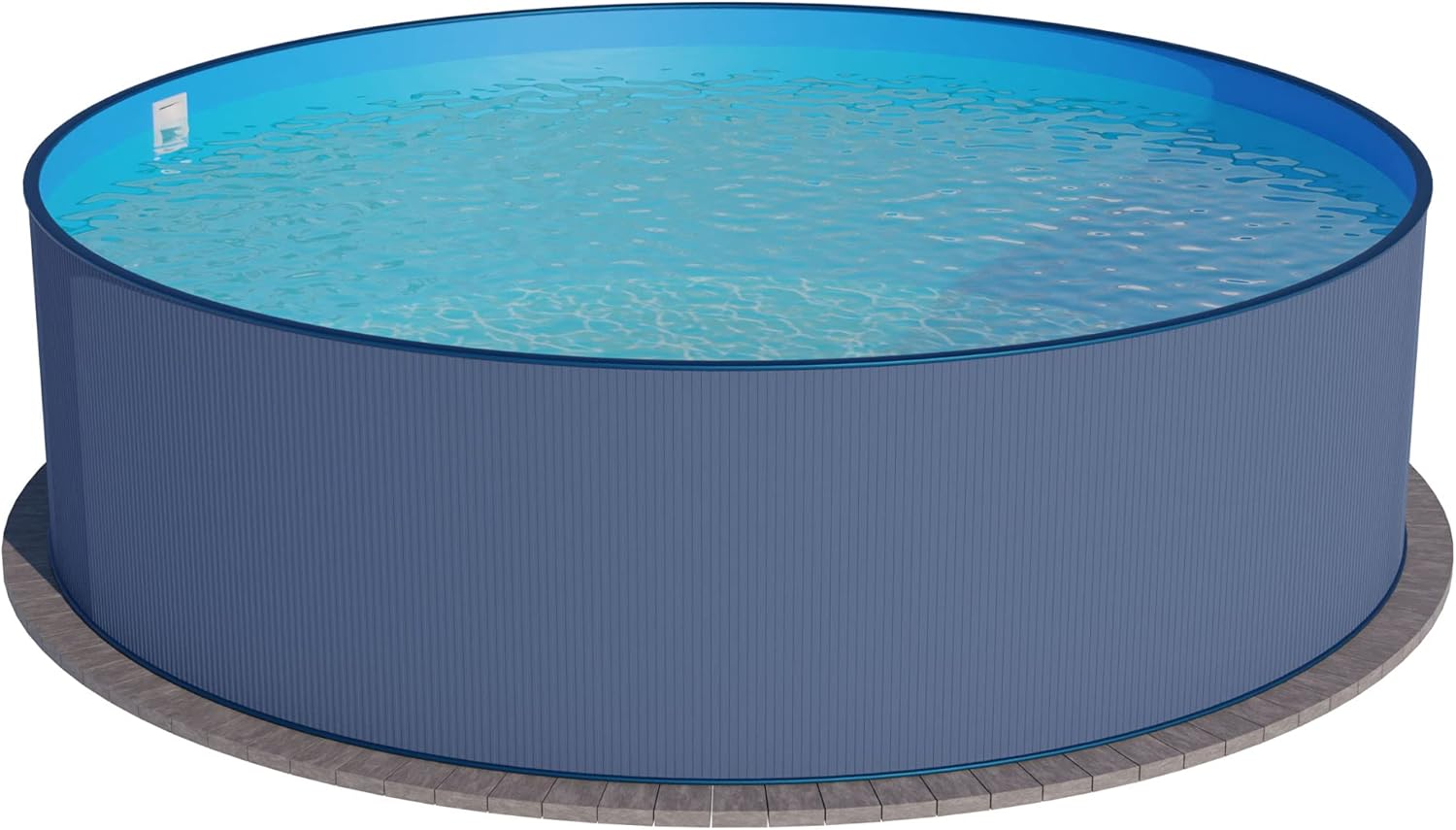 Summer Fun Stahlwandpool rund Größe wählbar, 120cm tief, Stahl 0,4mm anthrazit, Folie 0,4mm blau, Einhängebiese 450