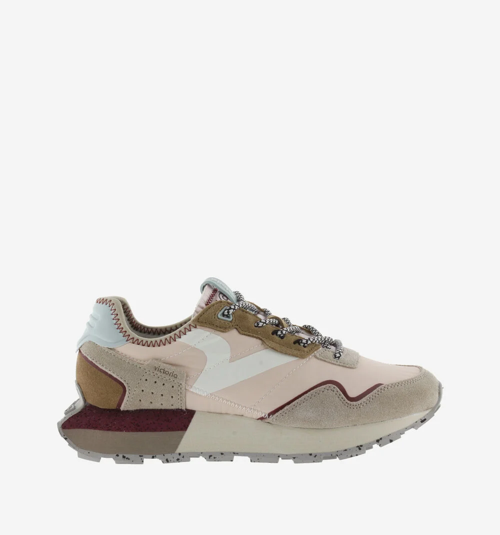 WING COULEURS PASTEL Baskets pour femmes avec détails en pierre ponce ROSA