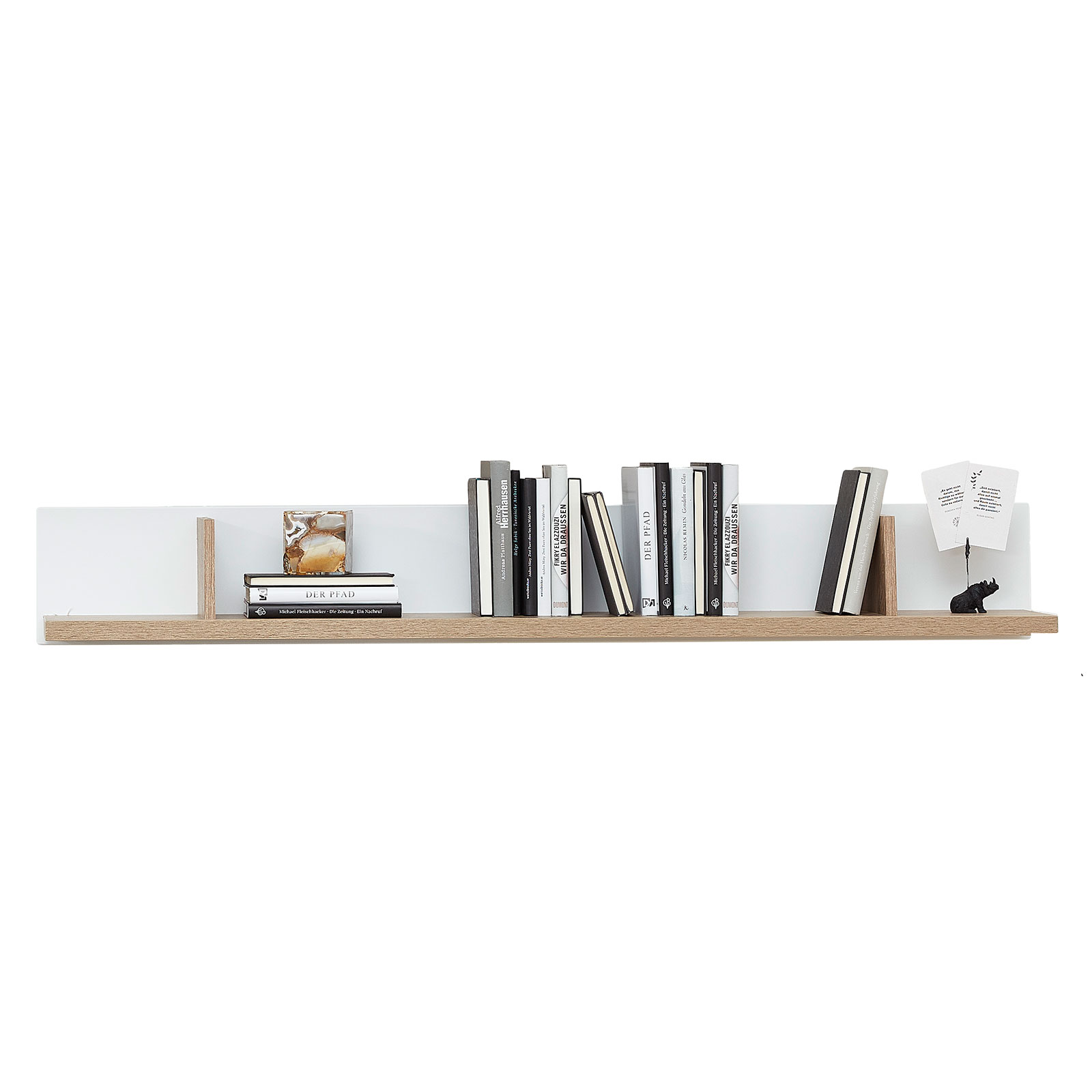 Wandboard - weiß-Viking Oak Nature - 144 cm