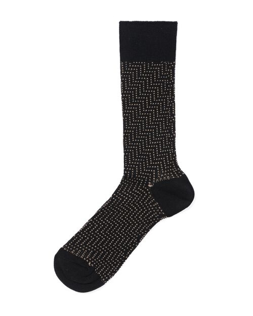 chaussettes homme 1 paire avec point graphique noir