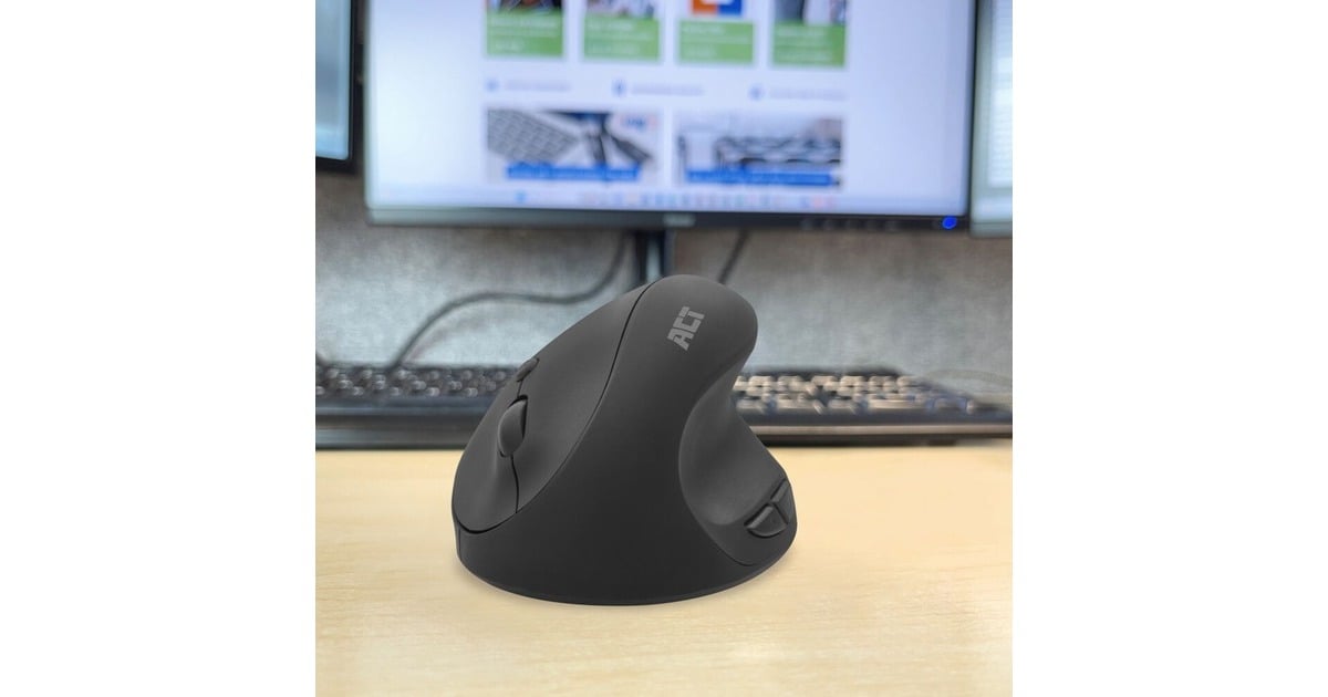 ACT ConnectivityDraadloze Ergonomische Muis  (Zwart, 800 - 1600 DPI)