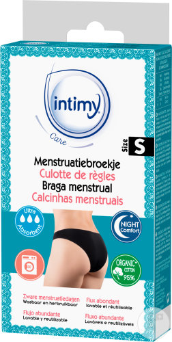 Intimy Culotte De Règles Lavable Et Réutilisable Flux Abondant Taille S 1 Pièce