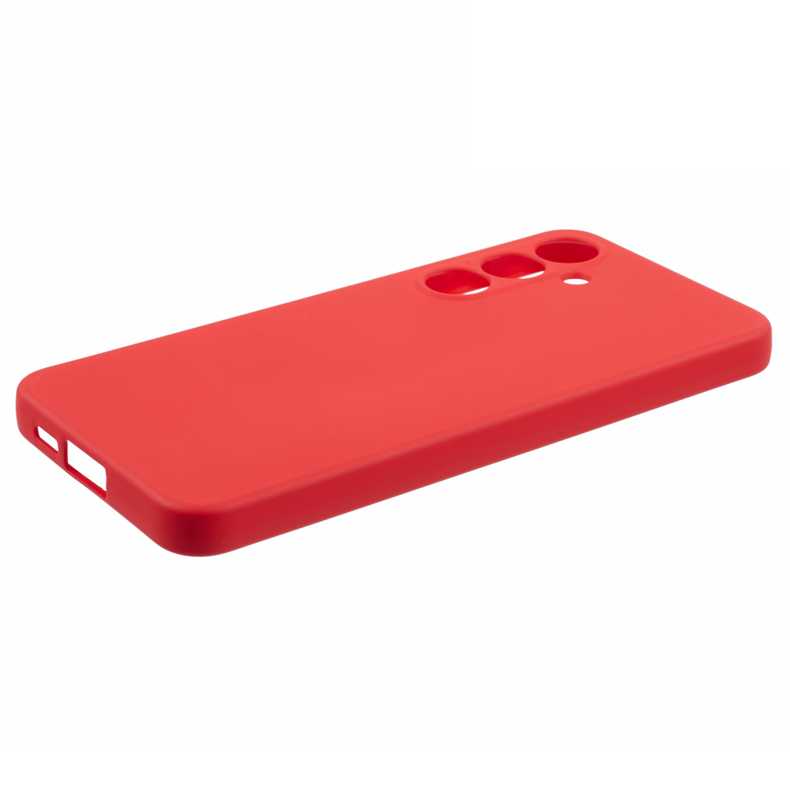 Samsung Galaxy S24 FE Gummi Case Hülle mit Kameraschutz - Rot (Matt)