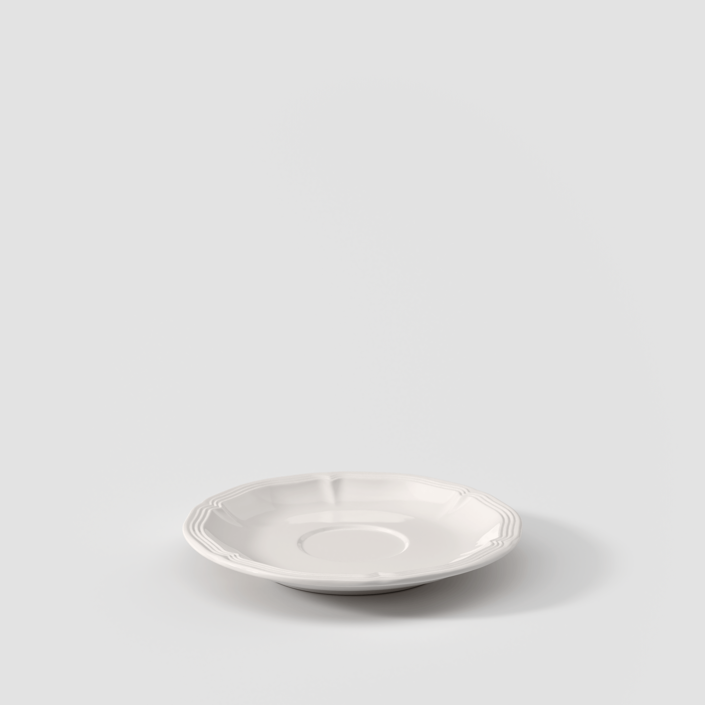 Manoir Espresso cup saucer White, 4.9'', Premium Porcelain