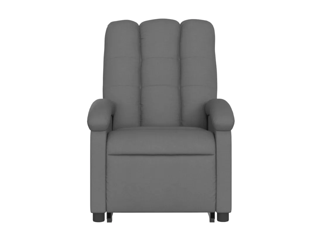 Fauteuil inclinable massant électrique Gris foncé Tissu