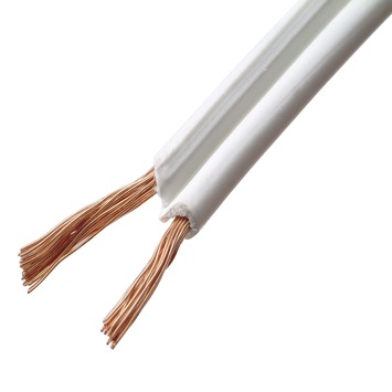 Handson Audiokabel Plat Wit 2 X 0,75 mm² 20 Meter