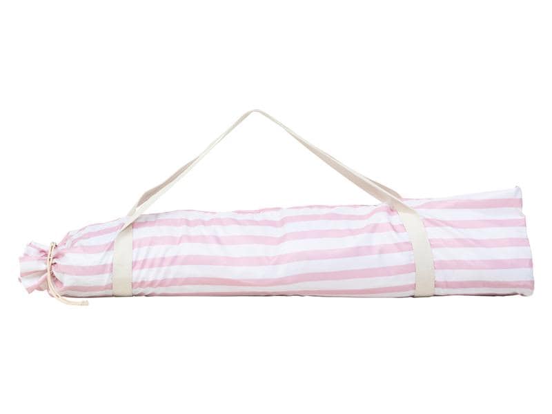 KOOR Sonnenschirm Boho Rosa, 180 cm Strandschirm mit Lichtschutzfaktor 50