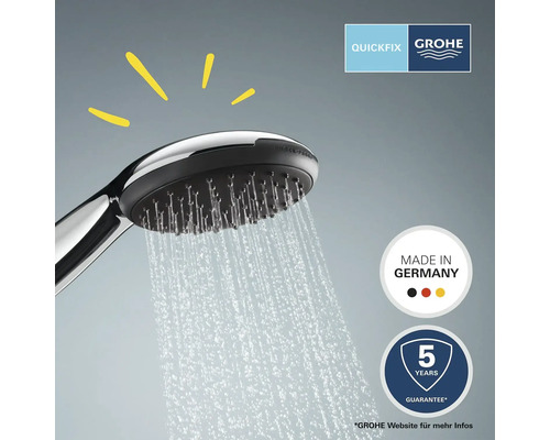 Grohe Quickfix Vitalio Start 110 II ronde handdouche Ø 110 mm chroom 2794610E
