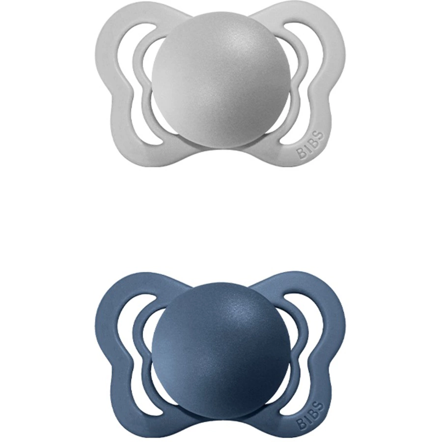BIBS® Schnuller Couture Cloud  Steel Blue Latex 0-6 Monate, 2 Stk.